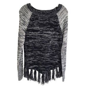 Hollister Women's Scoop neck Sweater with Fringe Hem, Size Small